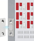 Ultra Thin Magnetic Cabinet Door Catch 6 Pack With Adhesive No Drill Latch For Easy Install, screws included