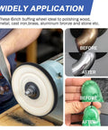 6 Inch Buffing Polishing Wheel Kit With Half Inch Arbor For Bench Grinder Pro Grade Fine 40 Ply And Medium 30 Ply Wheels Plus 3.4 Oz Polishing Compound Set used on metal and jade surfaces