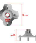 Heavy Duty Rear Axle Shaft And Left Right Wheel Hub Kit For Honda Rancher 420 top view with dimensions 5.8 inches and 0.98 inches.