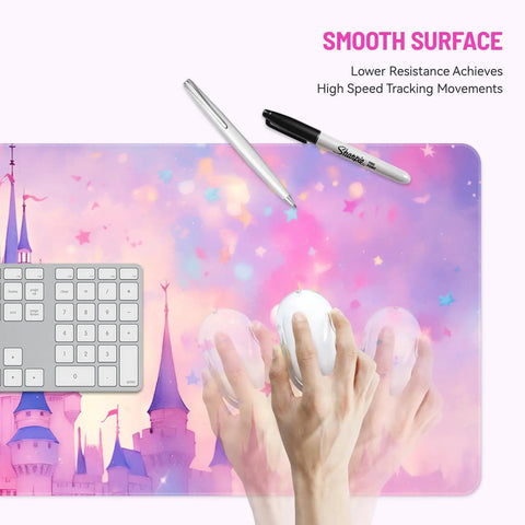 Oversized 30x12 Inch Gaming Mouse Pad Dope Non Slip Large Keyboard And Computer Accessory With Cute Kawaii Aesthetic Design For Women Girls Girly Gamer