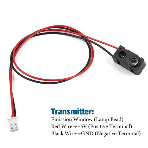 Five Piece Infrared Break Beam Sensor Kit With LEDs For Fast Counting And Distance Detection, 5mm photoelectric switch transmitter with wires