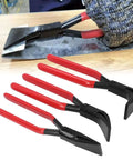Three Angle Metal Bending Pliers Set with straight 40mm wide jaws for sheet metal flattening and bending featuring 45 and 90 degree modes