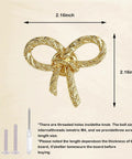 Gold Bow Cabinet Knobs 4 Pack Set For Dresser Drawers Cupboards And Wardrobe Doors With Brushed Finish Includes 25mm 35mm