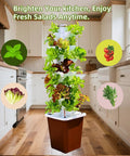 Dope Indoor 7 Tier Hydroponic Garden Tower With 35 Planting Pods For Soil Free Year Round Herbs Lettuce And Veggies