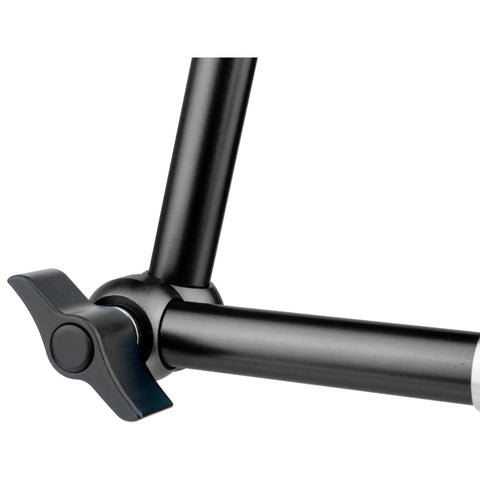 Pro Vision Arm Articulating Camera Mount With Removable Hot Shoe, Dual Ball Joints, 360 Degree Rotation, 90 Degree Pivot, Pro Grade Monitor Rig For Video Cameras And Field Setups, black metal close-up