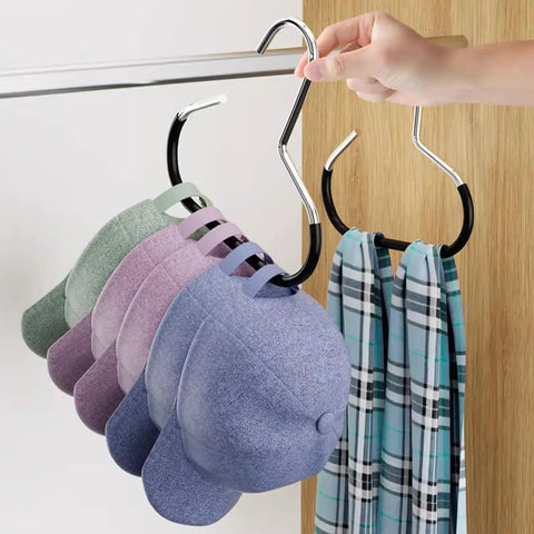 Slick Stainless Steel Hat Rack Hanger Set Holds Baseball Caps Scarves And Versatile Handbags While Taking Up Minimal Closet Space For That Crisp Tidy Closet Vibe You Have Been Craving From Your Home Wardrobe Setup