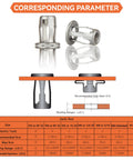 Nut Installation Tool Set For Thin Metal Plastic Polywood Pressboard Hardboard Panels jack nut diagram and specs