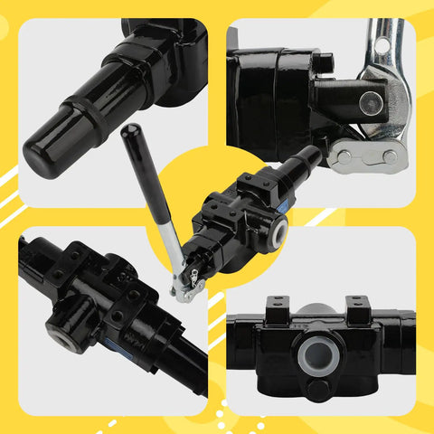 Heavy Duty Hydraulic Log Splitter Directional Control Valve With Joystick 25 GPM 3626 PSI Loader Valve close-up views