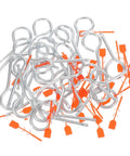 Premium 30 Set Fire Extinguisher Lock Pin Replacement Kit With Tamper Seal Zip Ties And Safety Tags For Easy Maintenance Reset On Commercial Equipment - silver pins with orange tamper seals