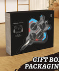 Foam RC Plane For Kids And Adults With Two Batteries, 360 Degree Flips, LED Lights gift box packaging on wooden floor