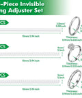 Ring Sizer Adjusters For Loose Rings 15 Pack Invisible Spacer Guards And Tighteners For women and men, clear TPU sizes