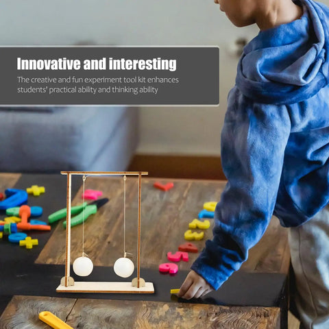 Child interacting with Two-Piece Physics Experiment Kit For Students, Engaging Science Tools For Classroom And Home Learning set on table.