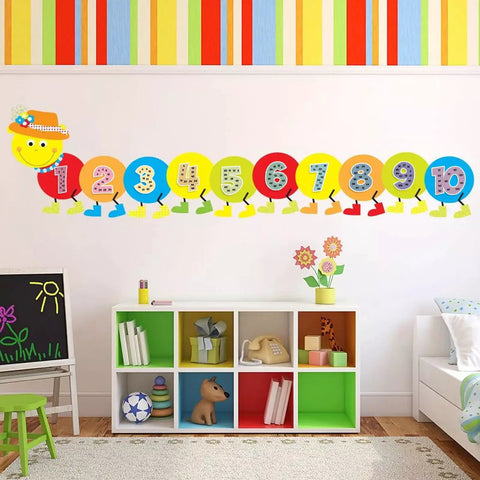 Multiplication Chart Posters For Kids Set Of 12 With Multiples From 1 To 12, colorful number wall decor in playroom