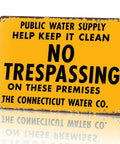 No Trespassing Public Water Supply Vintage Metal Wall Art Sign Weatherproof Aluminum For Outdoor Use Rust Resistant Patio Fence Porch Garden Decor For Outdoor Living Spaces, 8x12 in