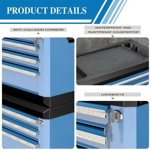 Heavy Duty Portable 4 Drawer Tool Chest With Secure Lock And Easy Grip Handle And Plenty Of Room For Hardware Built Tough To Go Everywhere For Diy Crews And Pro Guys