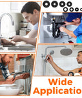 Various uses of the 143-Piece Flat Rubber Washers Assortment Kit With 10 Sizes From 7Mm To 30Mm For Screws Hoses Tap Fittings Pipes.