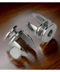 Heavy Duty Glass Shelf Clips, Adjustable Shelf Support Clamp Clips For 5mm To 8mm Glass on wooden surface