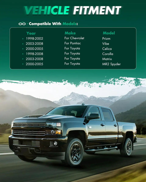 Vehicle fitment guide showing compatible models for Engine Harmonic Balancer For Toyota Corolla 1998-2008 Celica 2000-2005.