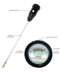 2-In-1 Digital Soil pH And Moisture Meter With A 295mm Long Electrode featuring pH and moisture gauges for accurate readings.