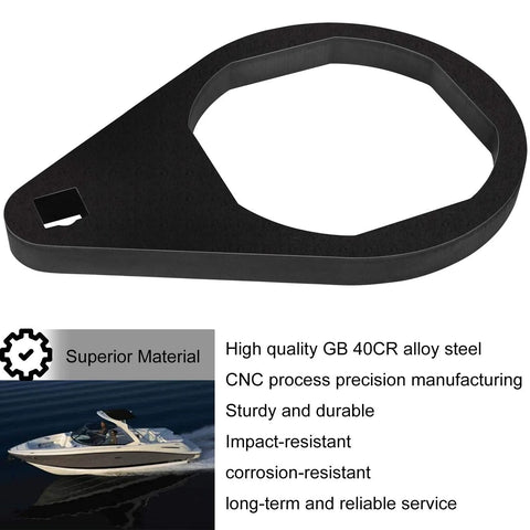 Black Bravo 3 bearing carrier tool for Mercruiser Bravo 3; CNC machined GB40CR alloy steel