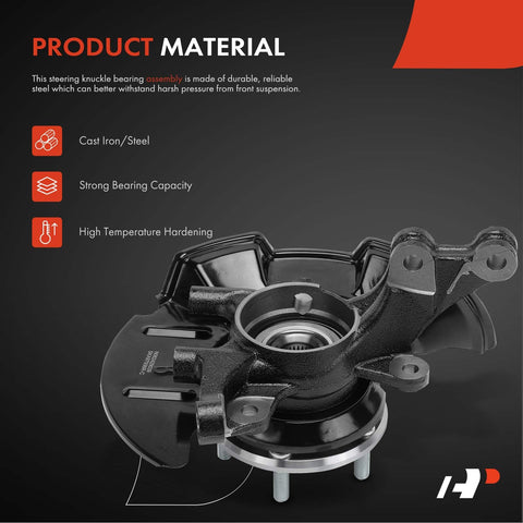 Beefy Front Right Steering Knuckle And Wheel Bearing Hub Assembly For Hyundai Elantra 2007 To 2012 With Four Wheel ABS