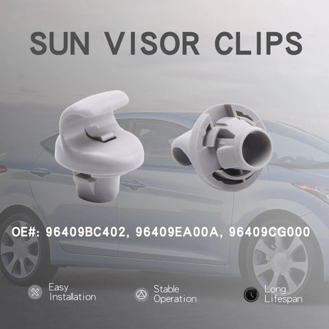 Sun Visor Clips And Hook Set For Nissan Sentra 2015 To 2019 350Z 2003 To 2009 And Juke 2013 To 2017