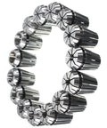 Super Sharp ER25 Collet Chuck Holder Set With 15 Precision Inserts For Milling Drilling Tapping CNC Boring And Sculpture Projects In 2-16mm Range Made From Top Tier Carbon Steel, showing precision inserts arranged in a circular pattern.