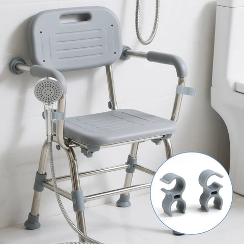 2 Pack Shower Head Holders For Shower Chairs And Bath Stools Universal Hand Shower Hose Clip For Tub Transfer Benches