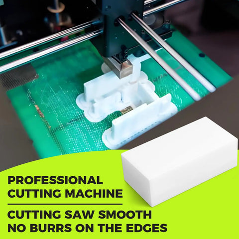 Two Pack HDPE Plastic Blocks in a cutting machine, showing fabrication process for milling, engineering, crafting, and DIY projects.