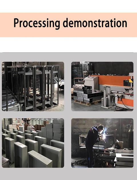 Processing demonstration of Vertical Round Lock Power Distribution Box with customizable electric meter panel components.