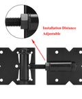 Self Closing Gate Hinges Kit Adjustable Heavy Duty Hardware for Wood Vinyl Metal Outdoor Fences Built to Last Tough as Nails