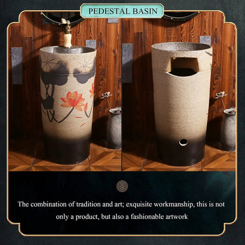 Modern Handmade Vessel Sink For Bathroom Vanity Bundle Includes Faucet And Drain With Installation Hole And Overflow For No Sweat Install Indoors Or Outdoors Daily, showing detailed artistic design.
