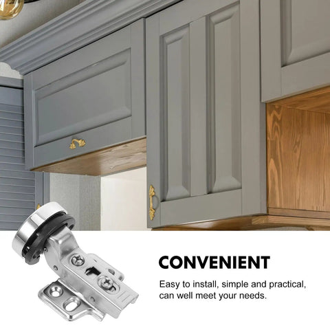 Four Piece Stainless Steel Soft Close Cabinet Door Hinges For Glass Doors With Hydraulic Damping shown installed