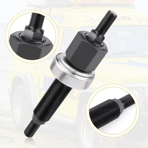 Chevy Harmonic Balancer Installer Tool For Small Block And Big Block Cranks, threaded rod and nut detail