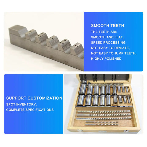 Keyway Broach Set In Fitted Box With 30 Pcs Includes 5 Broaches 18 Collared Bushings 7 Gaskets Push Type Keyway Broaches Industrial Tools