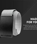 Heavy Duty Tactical Nylon Belt With Aluminum Buckle For Men And Women Adjustable Everyday Carry Belt For Work Golf EDC Hiking And Casual Wear Made In The USA Medium 32 To 34 Titanium belt displayed coiled.