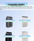 Compatible air purifiers for Easy Install Premium True HEPA Carbon Filter Replacement For Winix AM90 and Electrolux EL490A, image shows models 5300, 5300-2, 6300, 6300-2, C535, AM90.