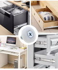 12 Pieces 19mm Drawer Rollers Plastic Pulleys With Nut For Sliding Furniture Bearings Replacement Parts Suitable For Cabinets Sliding Doors Filing Cabinets And Dresser Drawers Durable High Load Bearing Design For Long Lasting Smooth Operation shown in various furniture applications