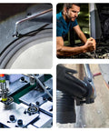 Collage showing uses of 100-Piece M3 X 45mm Hex Socket Head Cap Screws Bolts in Carbon Steel with Black Oxide Finish for small machines.