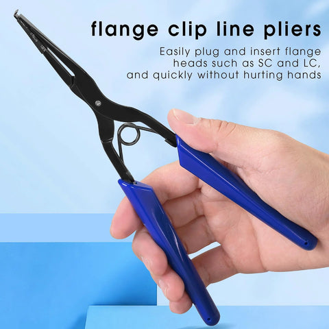 BAOSHLA fiber optic flange pliers with blue handles for inserting and removing SC/LC flange connectors