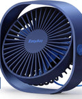 Go To Ultra Quiet USB Desk Fan With 360 Degree Rotatable Head 3 Speeds Ultra Portable Personal Table Fan in blue design