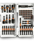 68 Piece Impact Screwdriver Bit Set Beast Pro Grade Black Oxide Coated Bits With Dry Anti Rust Oil in open storage case