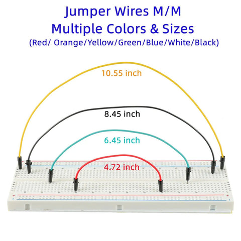 Ultimate Dope Solderless Breadboard Kit With Multiple Boards And 65 Flexible Jumper Wires For DIY Electronics Prototyping with varied lengths