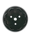 Close-up of the Octalock Spur Gear 78T 48P, ASC92295 for RC cars and trucks upgrade, showing durable metal construction and precision teeth.
