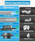 Comparison chart of Magnetic Dryer Vent Coupling Kit with 4 Inch SemiRigid Dryer Vent Hose features and others.