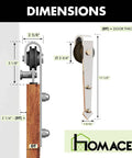 Brushed Nickel Non Bypass Sliding Barn Door Hardware Kit For Two Doors With 7ft Flat Track And Arrow Design Rollers dimensions