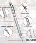 Close-up of Tough As Nails Tungsten Carbide Scribe Pen Kit with non-slip handle and tungsten carbide nibs.