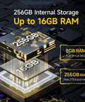 Badass Rugged Tablet Running Android Thirteen With Sixteen Gb Ram And Two Fifty Six Gb Storage Encased In A Rock Solid Ip Six Eight Shell. 256GB storage and up to 16GB RAM details.