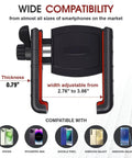 Heavy Duty Golf Cart Phone Mount Holder For Ezgo Club Car Yamaha adjustable width 2.76" to 3.86" for big phones.