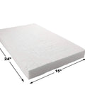 Front view of white ceramic fiber insulation blanket, 2 in thick, 15 x 24 in, 2400°F, Amazon 3033E